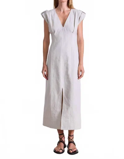 Apiece Apart Shift Maxi Dress In Flax In Gray