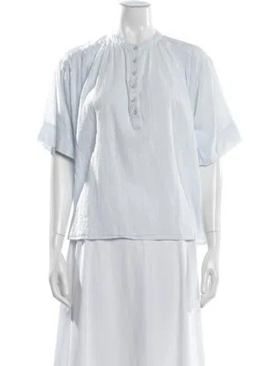 Pre-owned Apiece Apart Short Sleeve Blouse In Multi