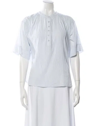 Pre-owned Apiece Apart Short Sleeve Blouse In Neutral
