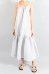 Apiece Apart Shoulder Tie Dress In Grey