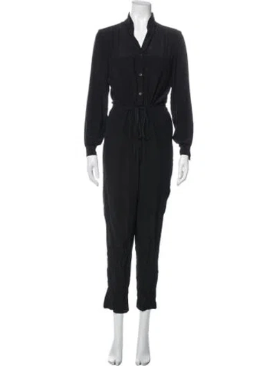 Pre-owned Apiece Apart Silk Jumpsuit In Black