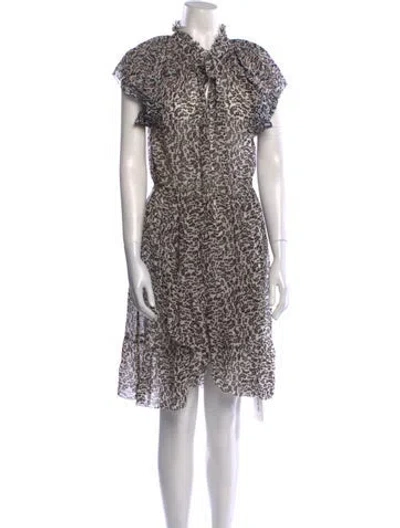 Pre-owned Apiece Apart Silk Knee-length Dress In Neutral