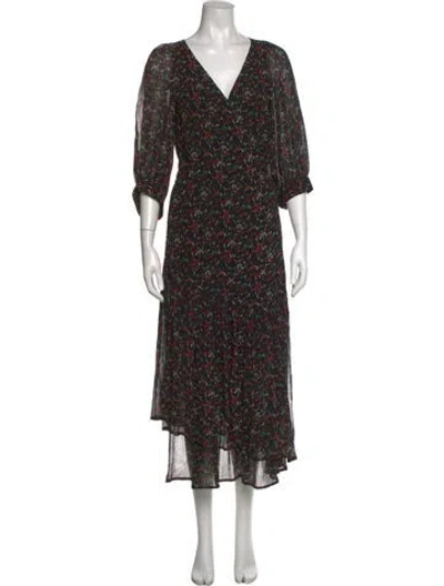 Pre-owned Apiece Apart Silk Long Dress In Black