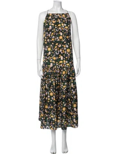 Pre-owned Apiece Apart Silk Long Dress In Black