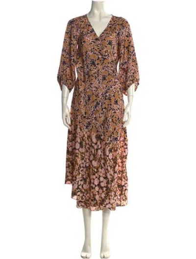 Pre-owned Apiece Apart Silk Long Dress In Pink