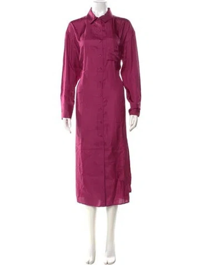Pre-owned Apiece Apart Silk Long Dress In Purple