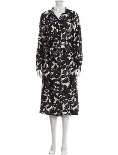Pre-owned Apiece Apart Silk Midi Length Dress In Black