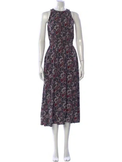 Pre-owned Apiece Apart Silk Midi Length Dress In Multi