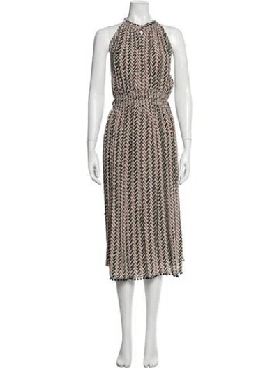 Pre-owned Apiece Apart Silk Midi Length Dress In Multi