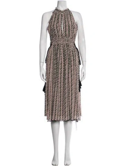 Pre-owned Apiece Apart Silk Midi Length Dress In Neutral