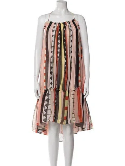 Pre-owned Apiece Apart Silk Midi Length Dress In Pink