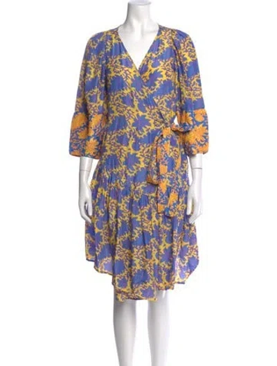 Pre-owned Apiece Apart Silk Midi Length Dress W/ Tags In Multi
