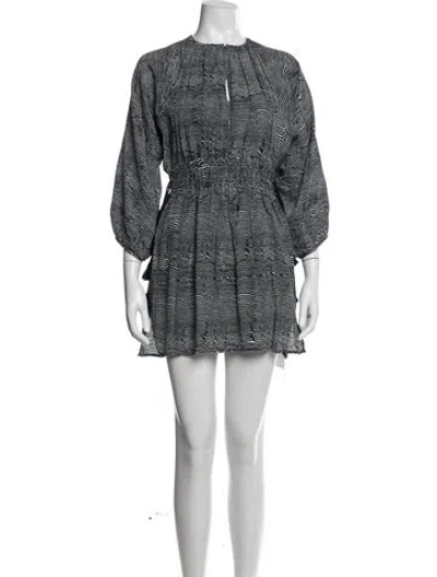 Pre-owned Apiece Apart Silk Mini Dress In Blue