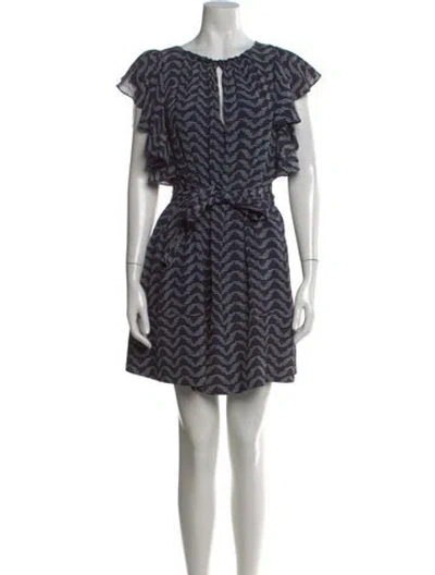 Pre-owned Apiece Apart Silk Mini Dress In Blue