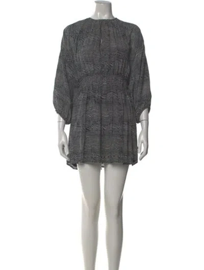 Pre-owned Apiece Apart Silk Mini Dress In Multi