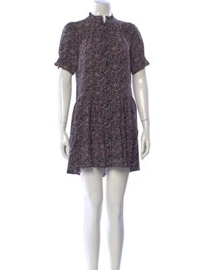 Pre-owned Apiece Apart Silk Mini Dress In Multi