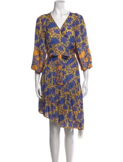 Pre-owned Apiece Apart Silk Mini Dress In Multi