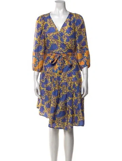 Pre-owned Apiece Apart Silk Mini Dress In Multi
