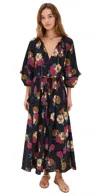 Apiece Apart Skala Maxi Dress Floating Floral In Multi
