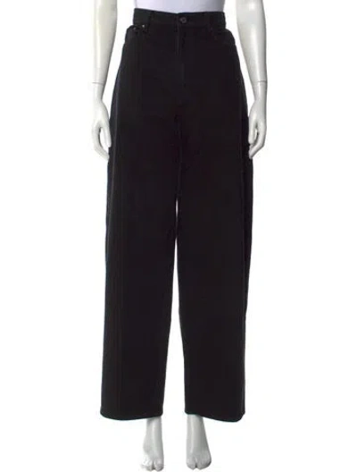 Pre-owned Apiece Apart Skate Wide Leg Pants In Black