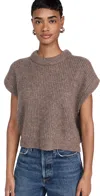 Apiece Apart Softest Oliva Cashmere Vest Hazelnut In Hazelnut