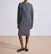 Apiece Apart Softest Tissue Weight Sweater Dress In Charcoal In Gray