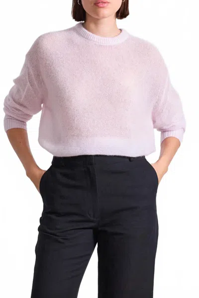Apiece Apart Softest Tissue Weight Sweater In Rose Dust In Pink
