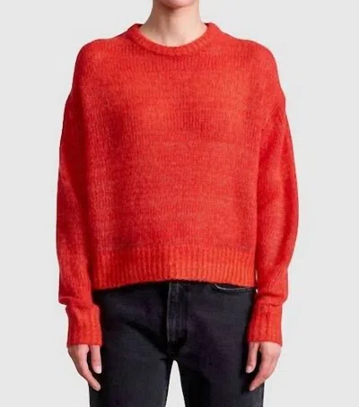 Apiece Apart Softest Tissue Weight Sweater In Tigerlily In Red
