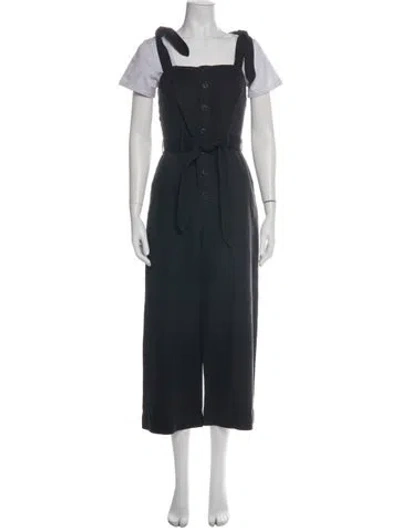 Pre-owned Apiece Apart Square Neckline Jumpsuit In Black