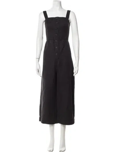 Pre-owned Apiece Apart Square Neckline Jumpsuit In Black