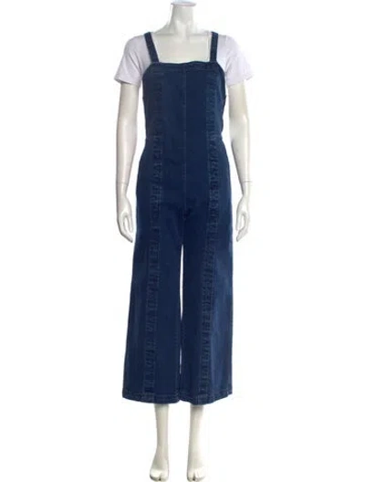 Pre-owned Apiece Apart Square Neckline Jumpsuit In Blue