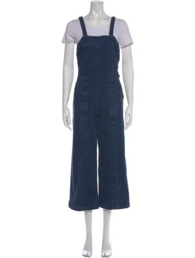 Pre-owned Apiece Apart Square Neckline Jumpsuit In Blue