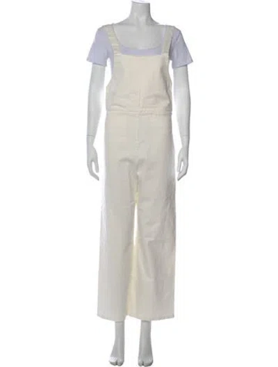 Pre-owned Apiece Apart Square Neckline Jumpsuit In Neutral