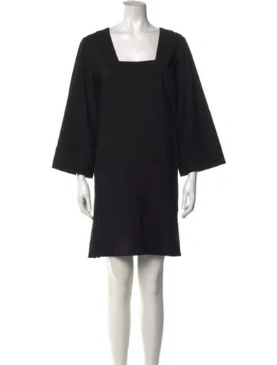 Pre-owned Apiece Apart Square Neckline Mini Dress In Black