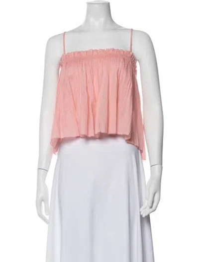 Pre-owned Apiece Apart Square Neckline Sleeveless Blouse In Pink