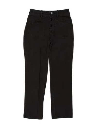 Pre-owned Apiece Apart Straight Leg Pants In Black