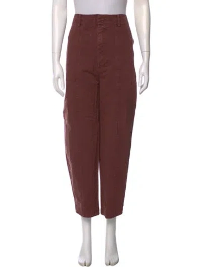 Pre-owned Apiece Apart Straight Leg Pants In Brown