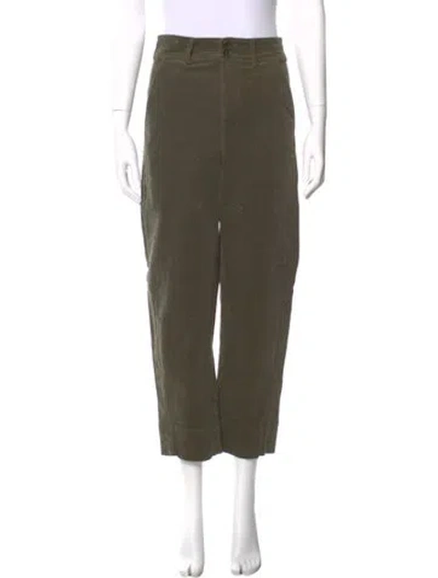 Pre-owned Apiece Apart Straight Leg Pants In Green
