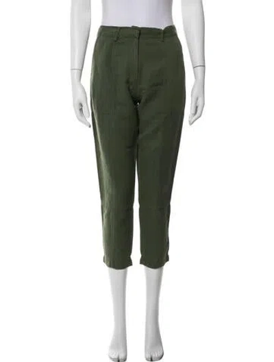 Pre-owned Apiece Apart Straight Leg Pants In Green