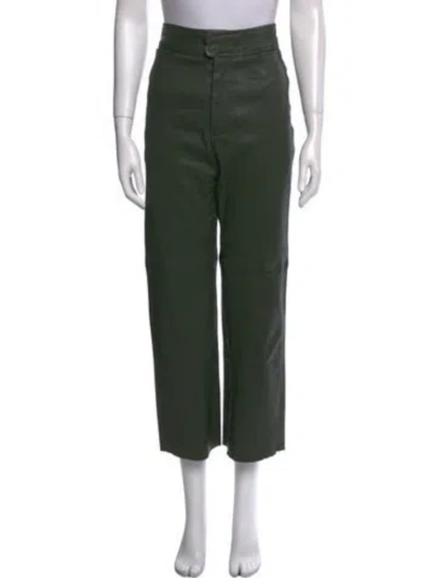 Pre-owned Apiece Apart Straight Leg Pants In Green