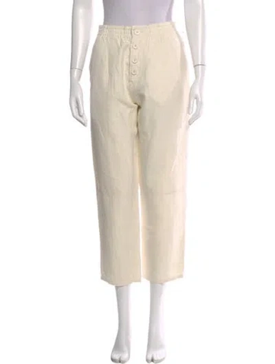 Pre-owned Apiece Apart Straight Leg Pants In Neutral