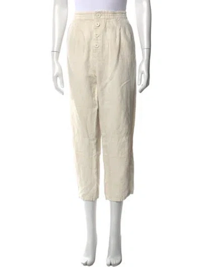 Pre-owned Apiece Apart Straight Leg Pants In Neutral