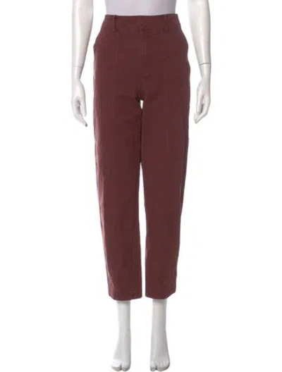 Pre-owned Apiece Apart Straight Leg Pants In Red