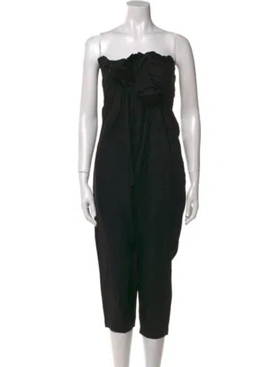 Pre-owned Apiece Apart Strapless Jumpsuit In Black