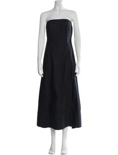 Pre-owned Apiece Apart Strapless Long Dress In Blue