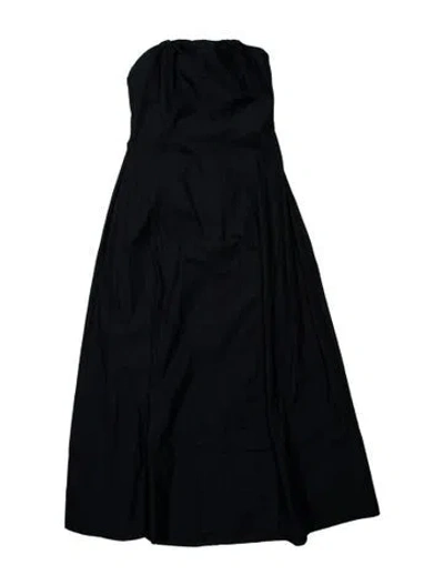 Pre-owned Apiece Apart Strapless Midi Length Dress In Blue