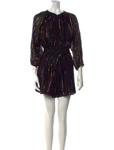 Pre-owned Apiece Apart Striped Crew Neck Jumpsuit In Black