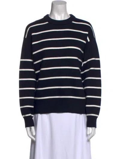 Pre-owned Apiece Apart Striped Crew Neck Sweatshirt In Multi
