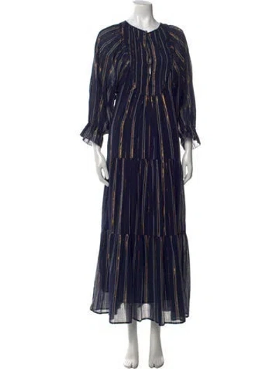 Pre-owned Apiece Apart Striped Long Dress