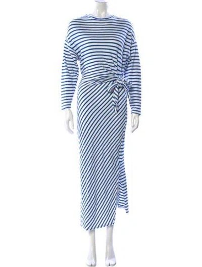 Pre-owned Apiece Apart Striped Long Dress In Multi